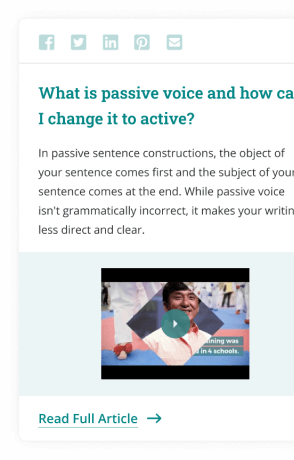 Passive voice screenshot